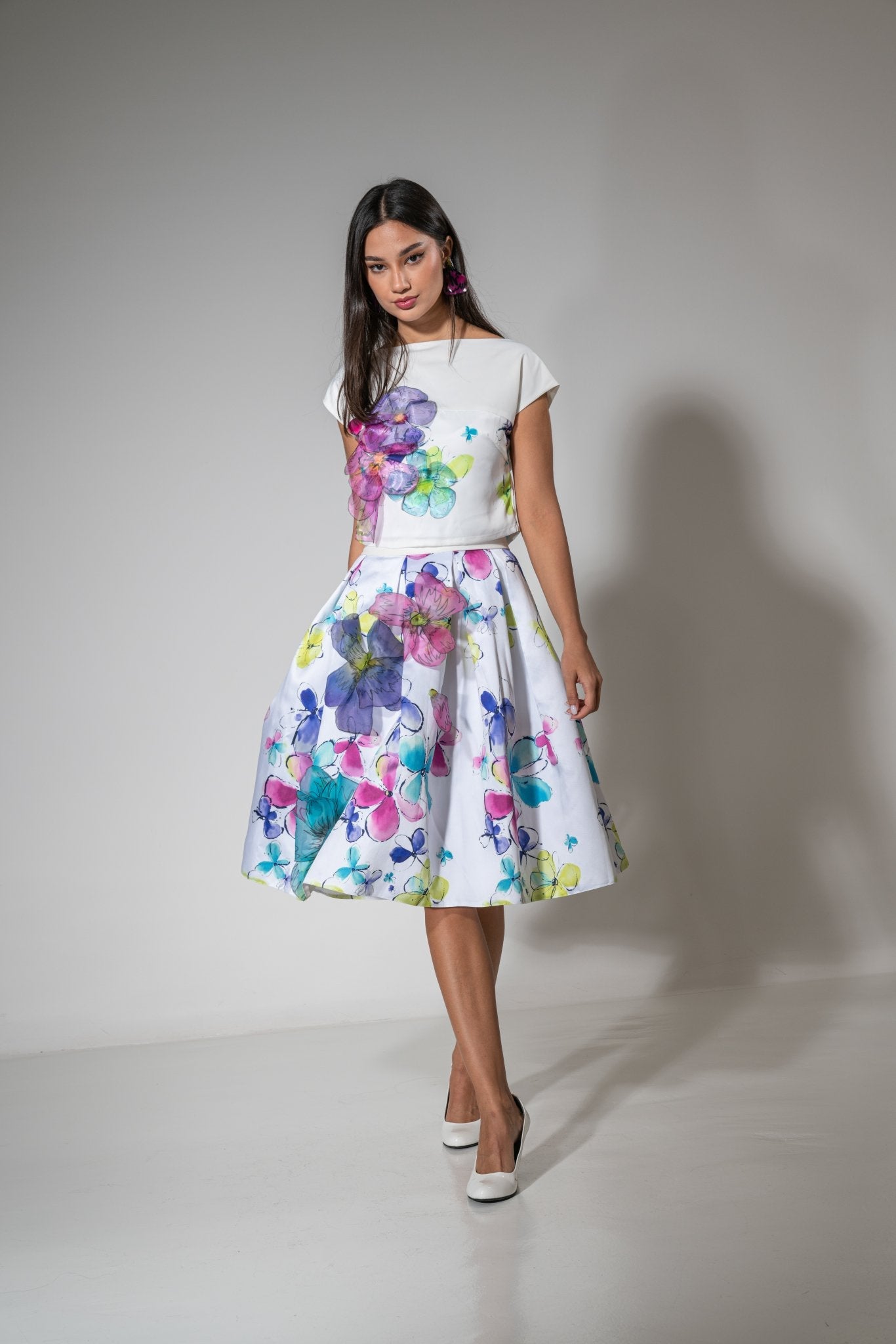 Box Pleat Skirt - SamarMuradCollezione