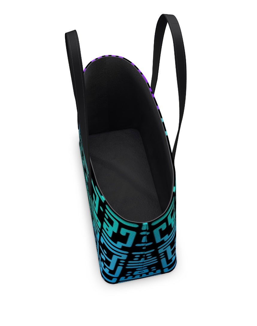Rumi Tote-Blue Purple Gradient Black BG - SamarMuradCollezione