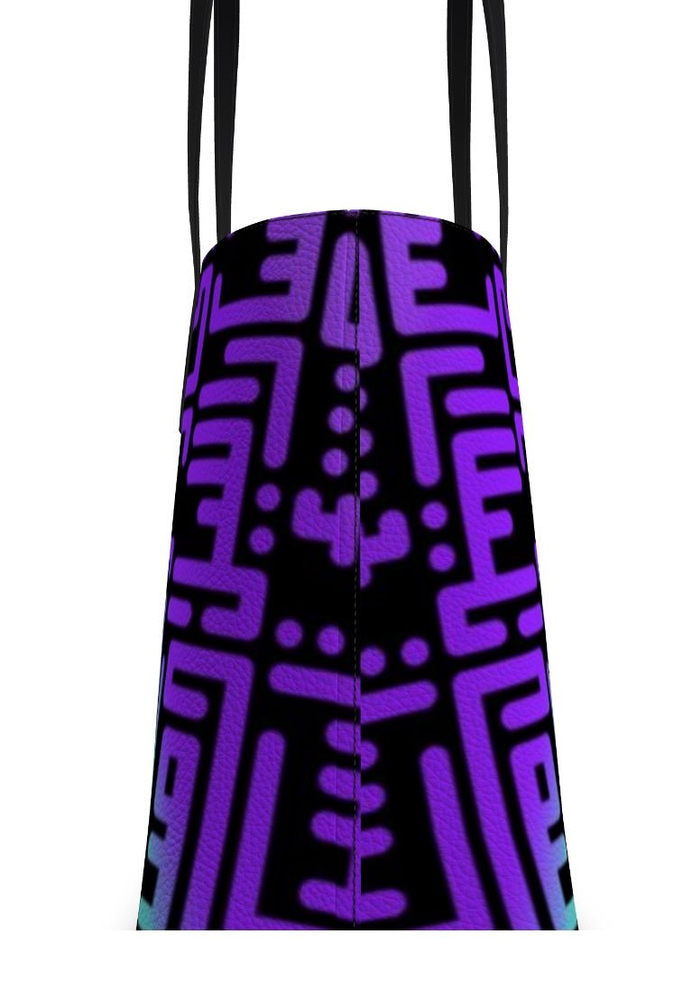 Rumi Tote-Blue Purple Gradient Black BG - SamarMuradCollezione