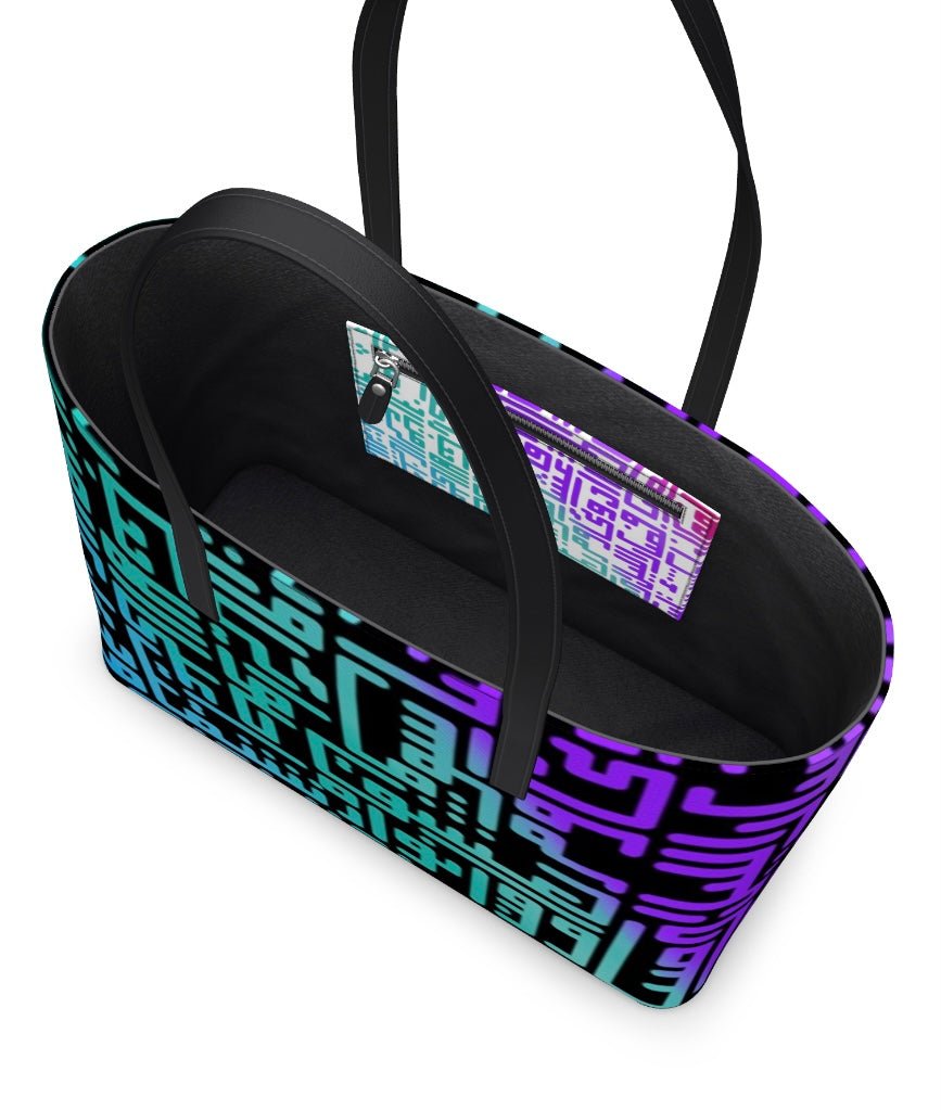 Rumi Tote-Blue Purple Gradient Black BG - SamarMuradCollezione